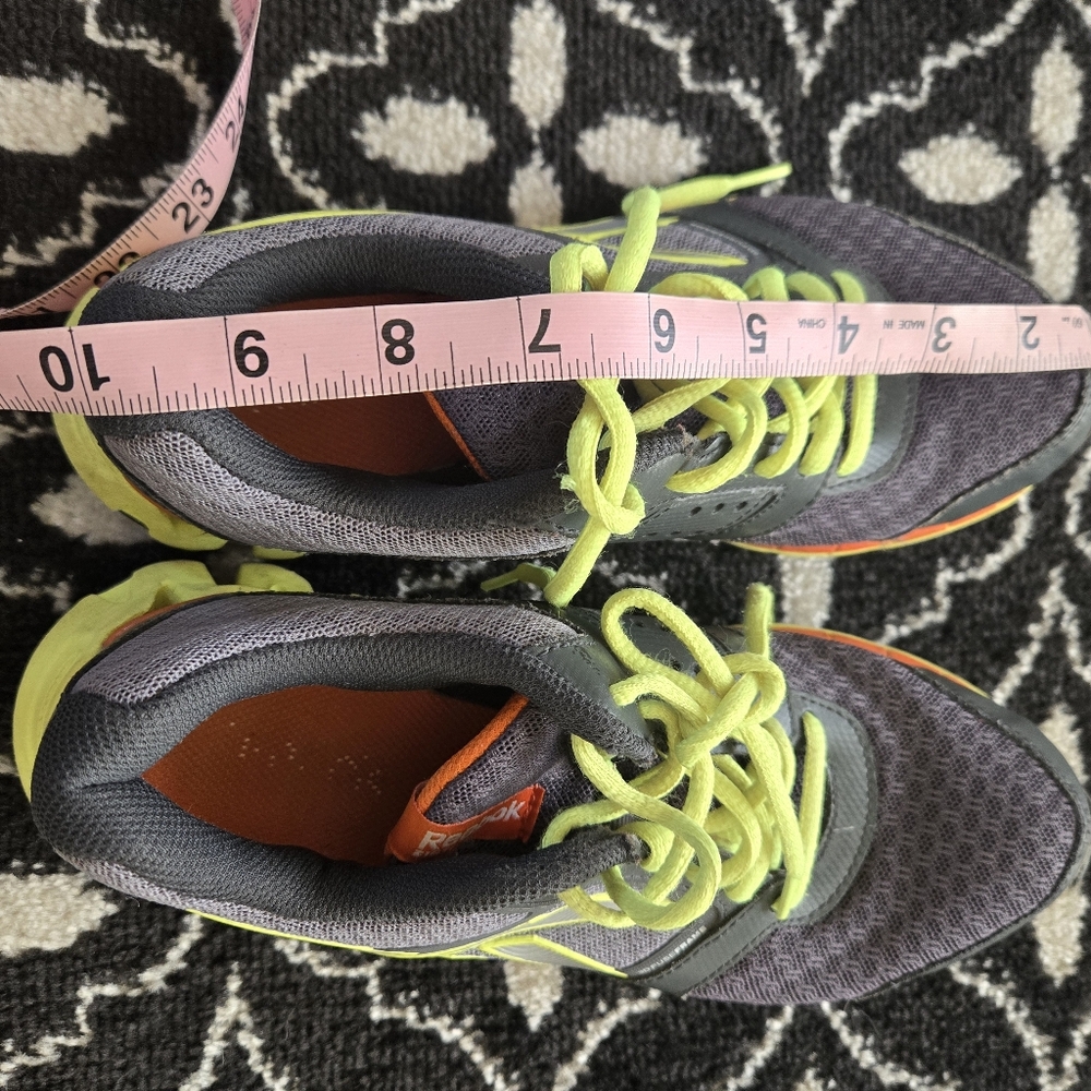Reebok Gray and Neon Green Athletic Shoes